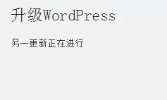 wordpress更新显示“另一个更新正在进行”